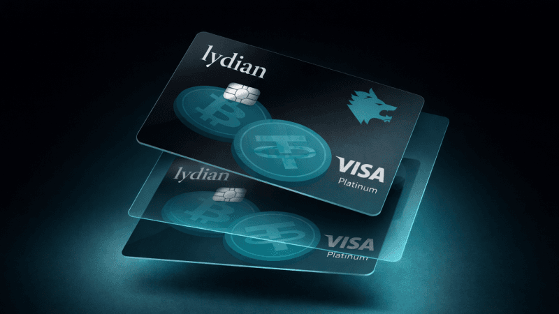 Lydian lança cartão Visa cripto com Tether e Cantor