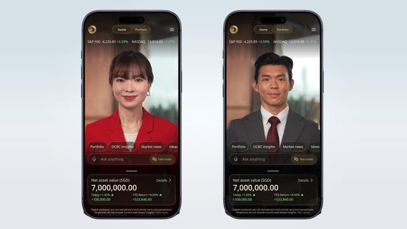 OCBC lança avatares de IA para gestão de patrimônio