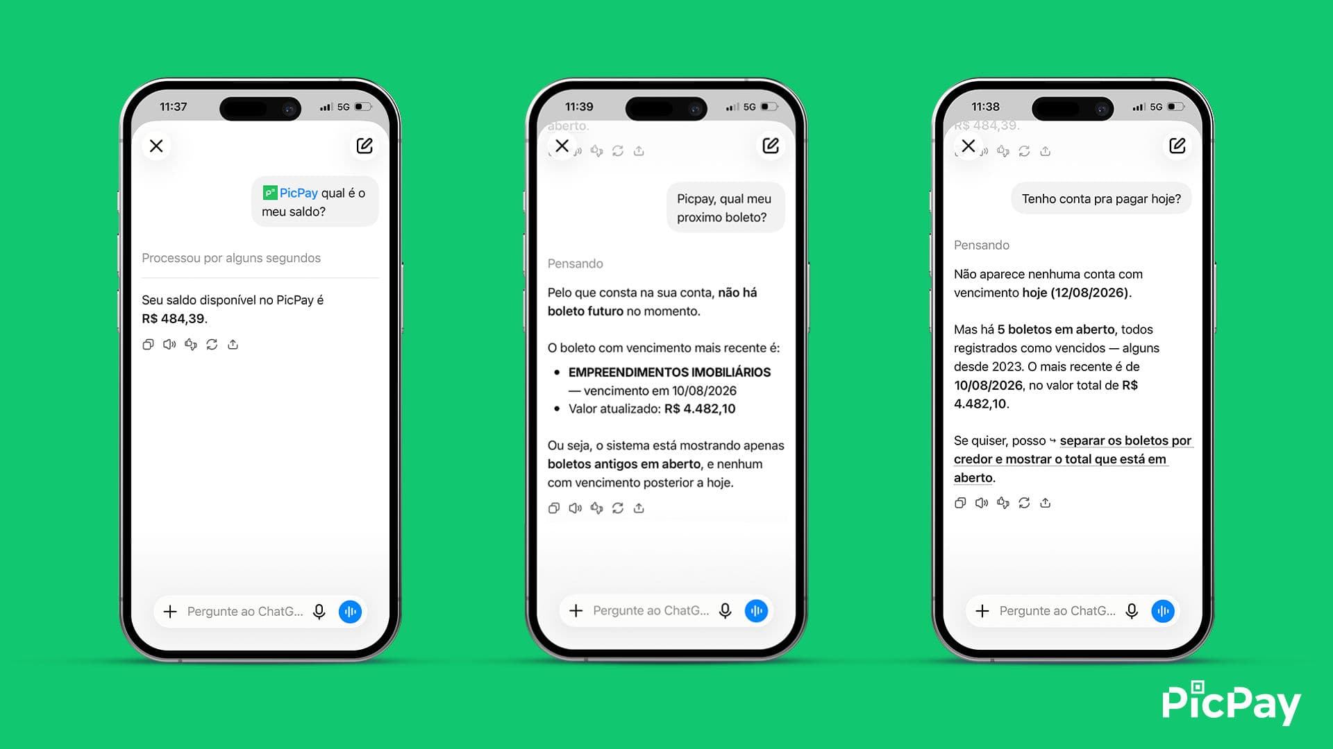PicPay leva conta e saldo para dentro do ChatGPT