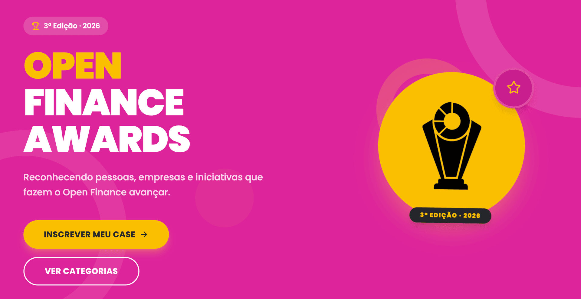 Open Finance Awards abre inscrições gratuitas até 30 de setembro